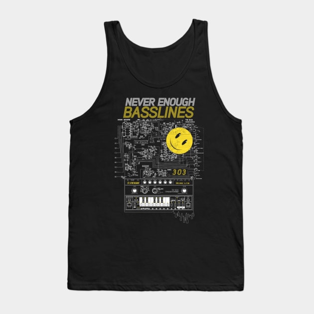 303 / Never Enough Basslines Tank Top by Synthshirt